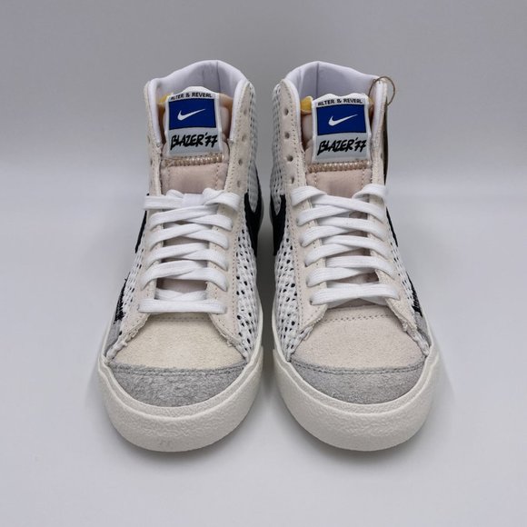 Nike Blazer Mid '77 Black / White Womens Shoes - Picture 3 of 9